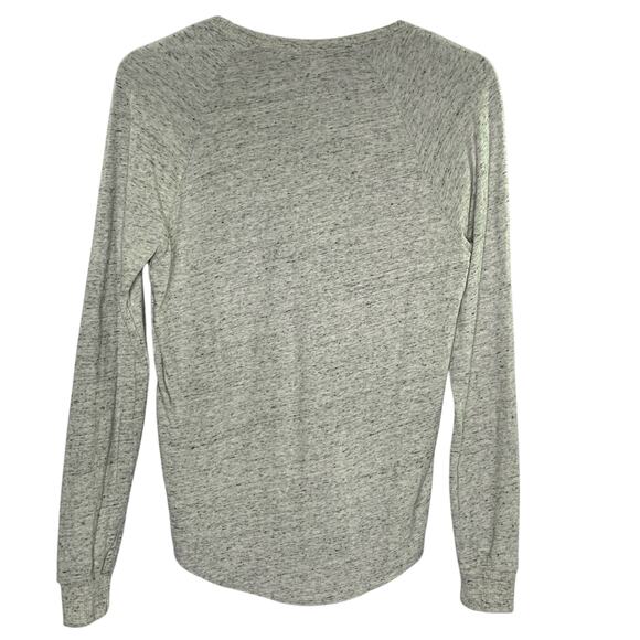 Marine Layer L Womens Slim Fit Double Knit Henley Tee Heather Gray - Picture 3 of 9